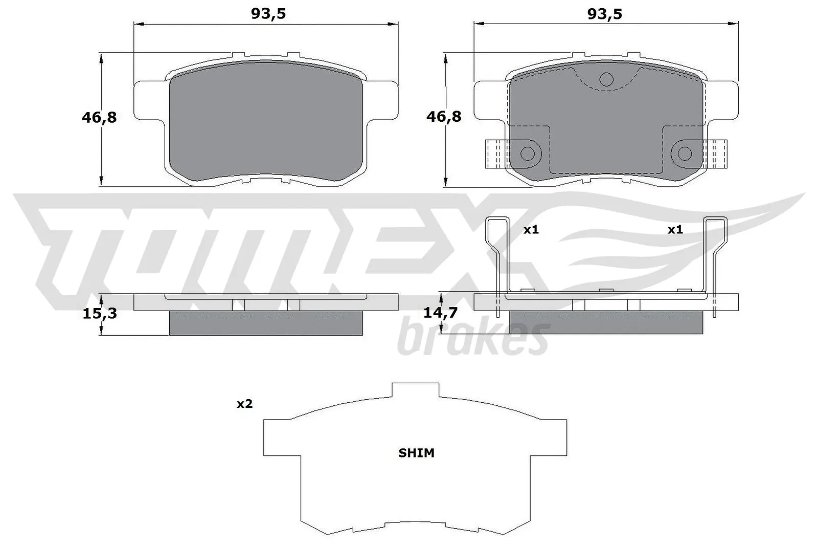 Brake Pad Set, disc brake (TX 17-54)