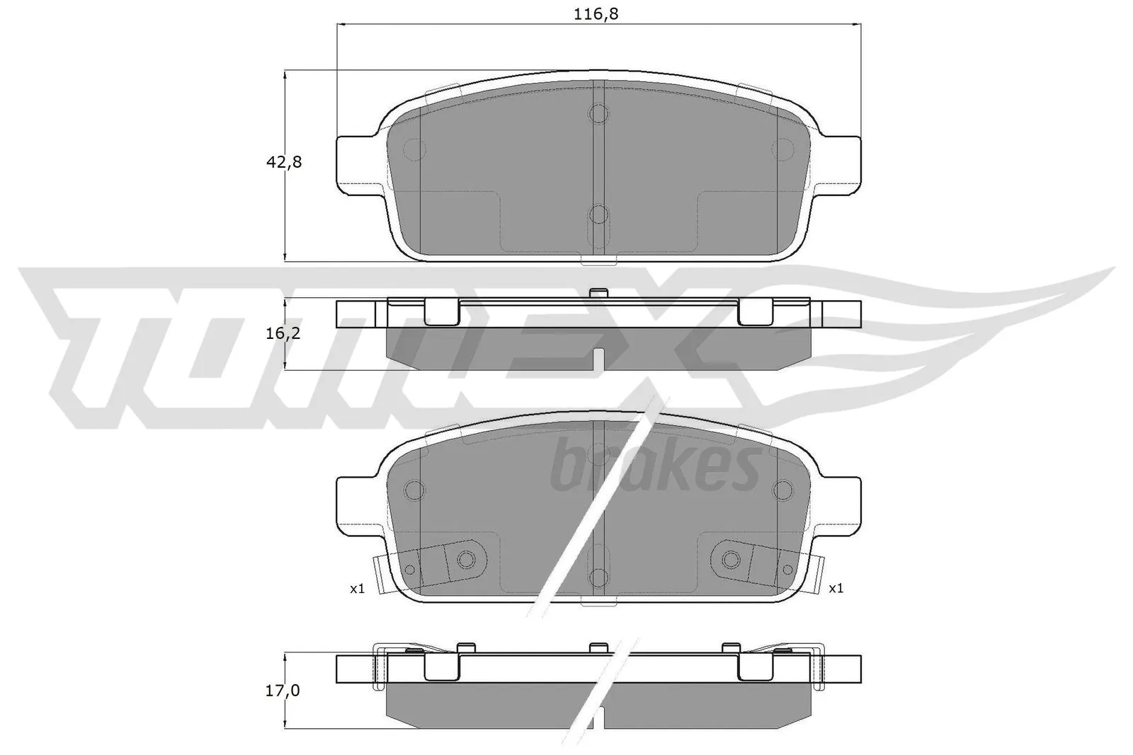 Brake Pad Set, disc brake (TX 16-52)