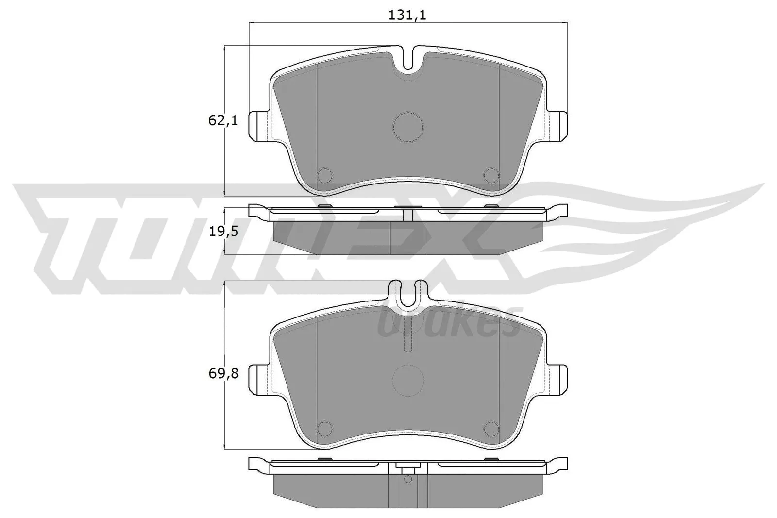 Brake Pad Set, disc brake (TX 12-78)