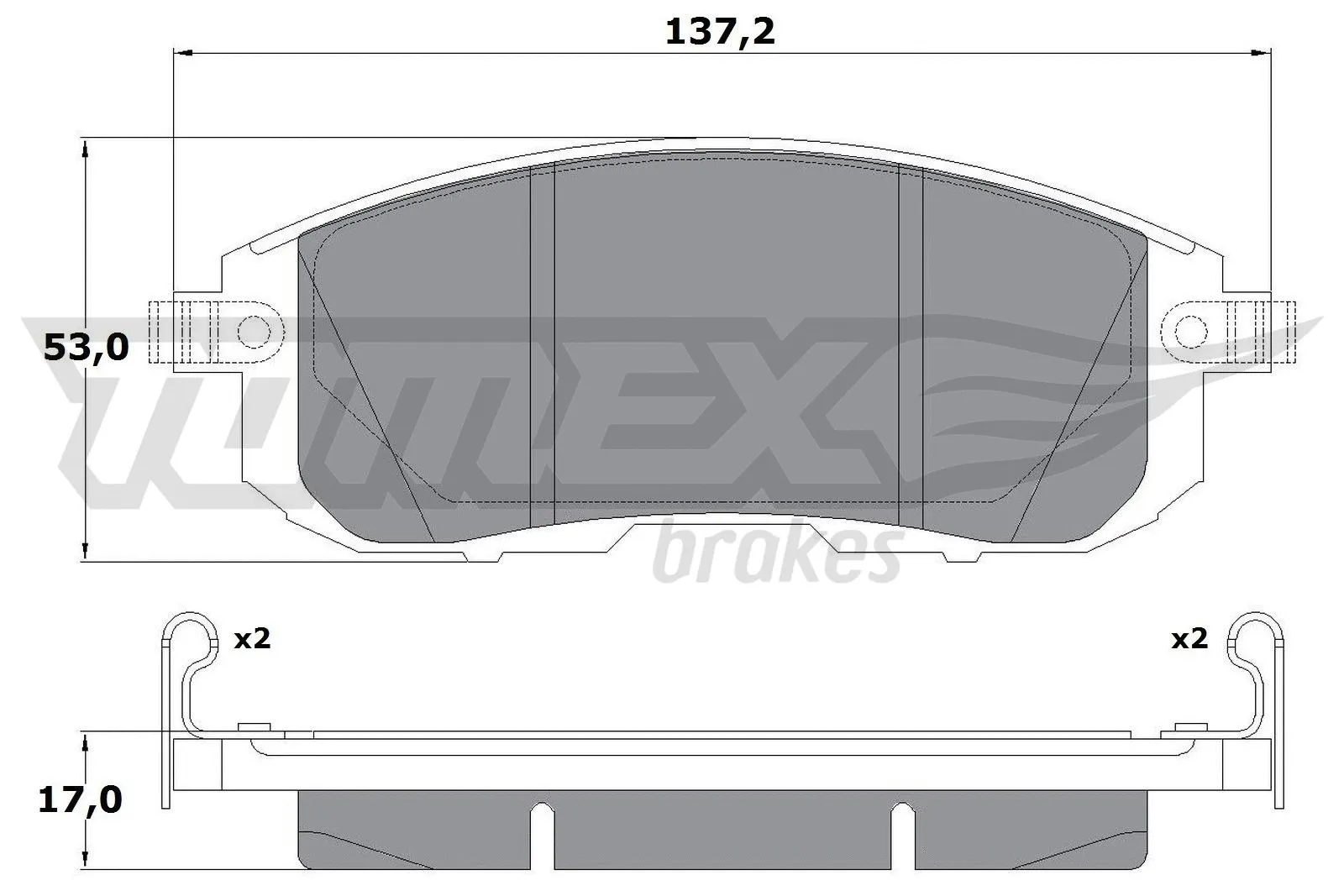 Brake Pad Set, disc brake (TX 17-56)