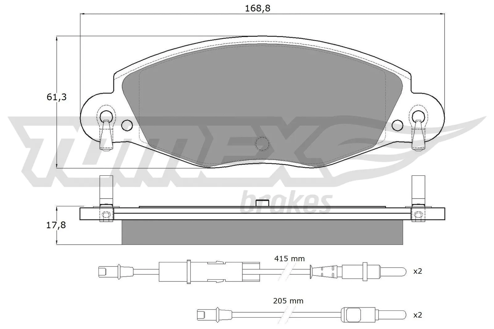 Brake Pad Set, disc brake (TX 13-32)