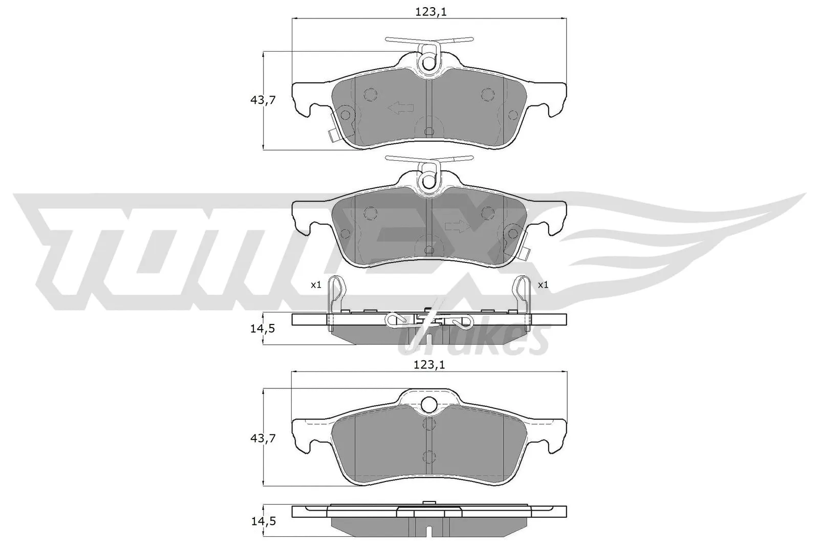 Brake Pad Set, disc brake (TX 16-031)