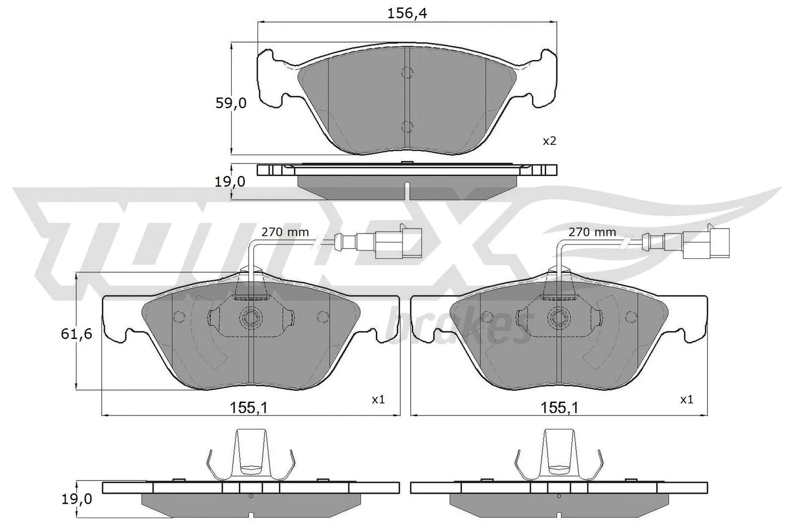 Brake Pad Set, disc brake (TX 15-05)