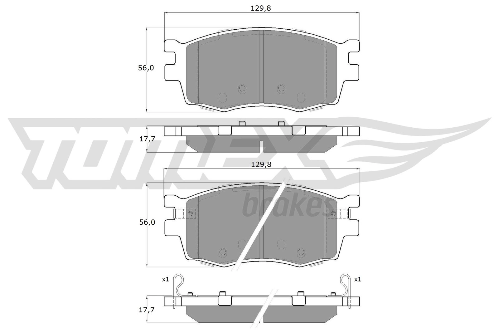 Brake Pad Set, disc brake (TX 16-27)