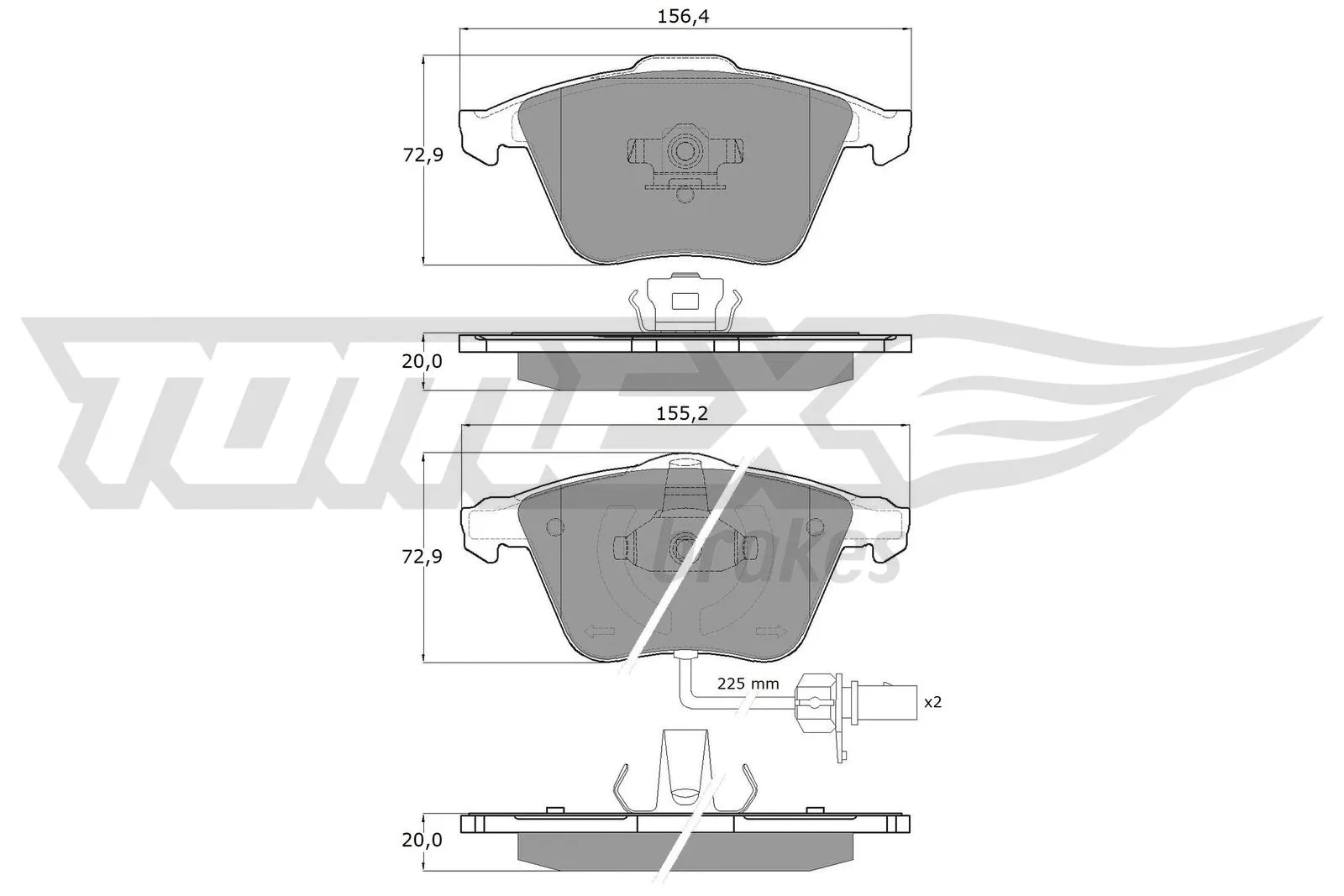 Brake Pad Set, disc brake (TX 14-23)