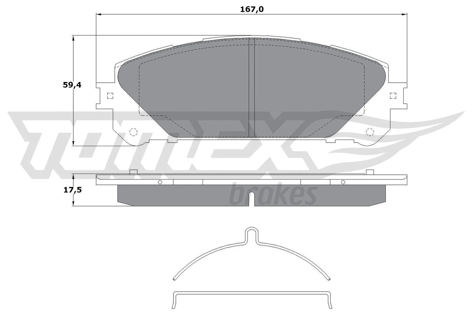 Brake Pad Set, disc brake (TX 17-80)