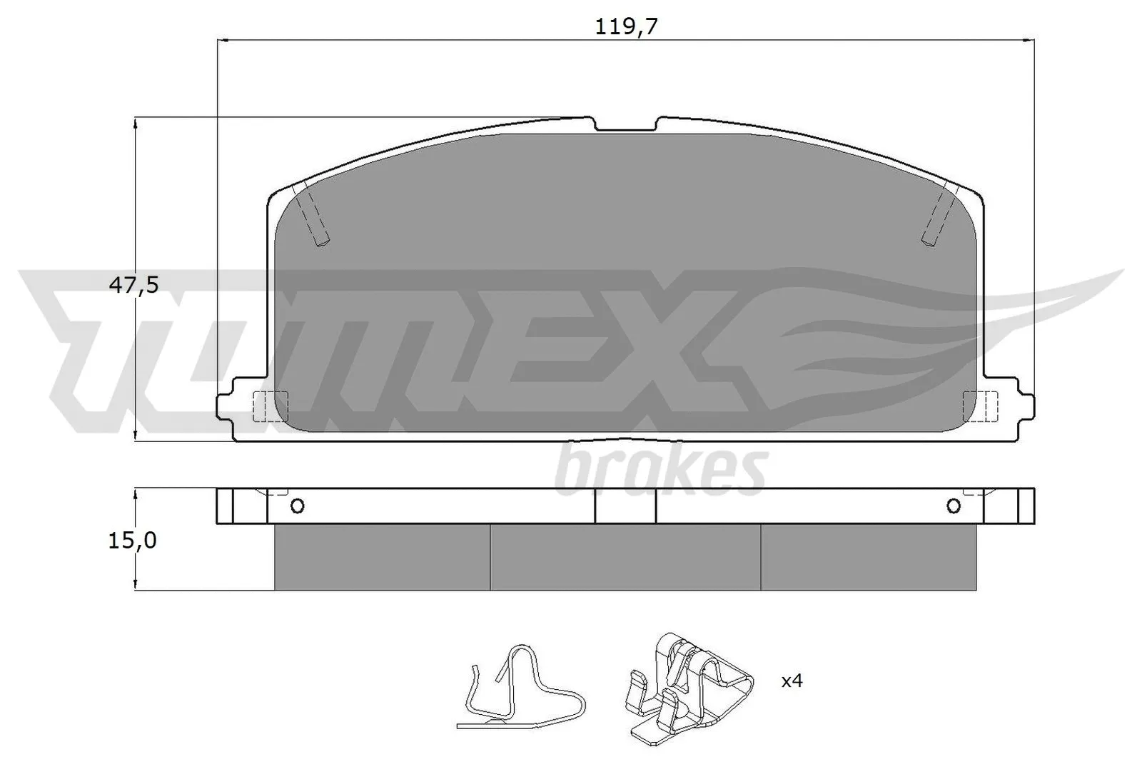Brake Pad Set, disc brake (TX 10-17)