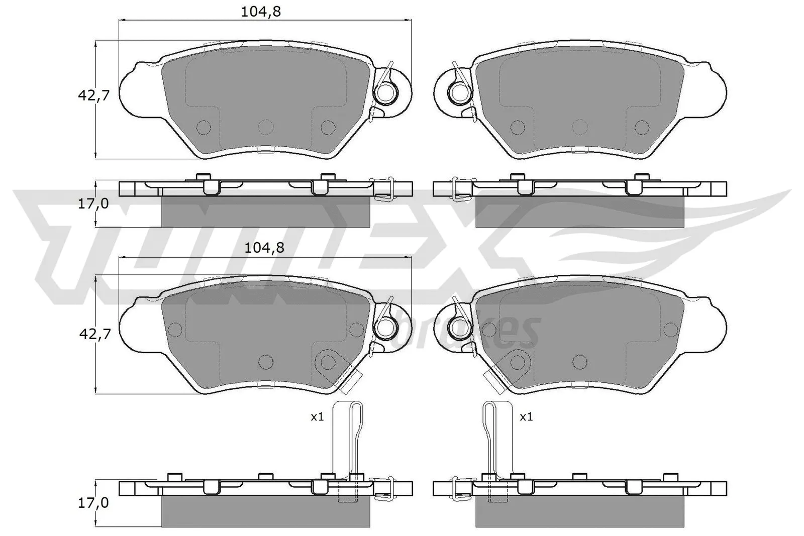 Brake Pad Set, disc brake (TX 14-12)