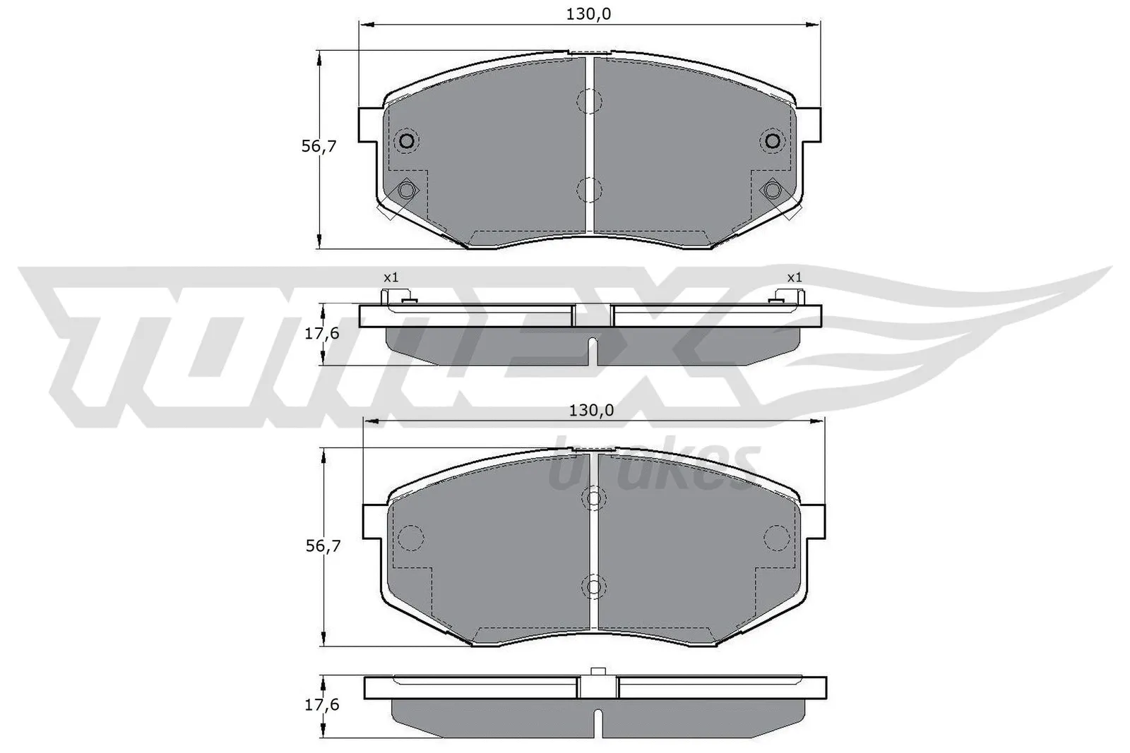 Brake Pad Set, disc brake (TX 17-08)