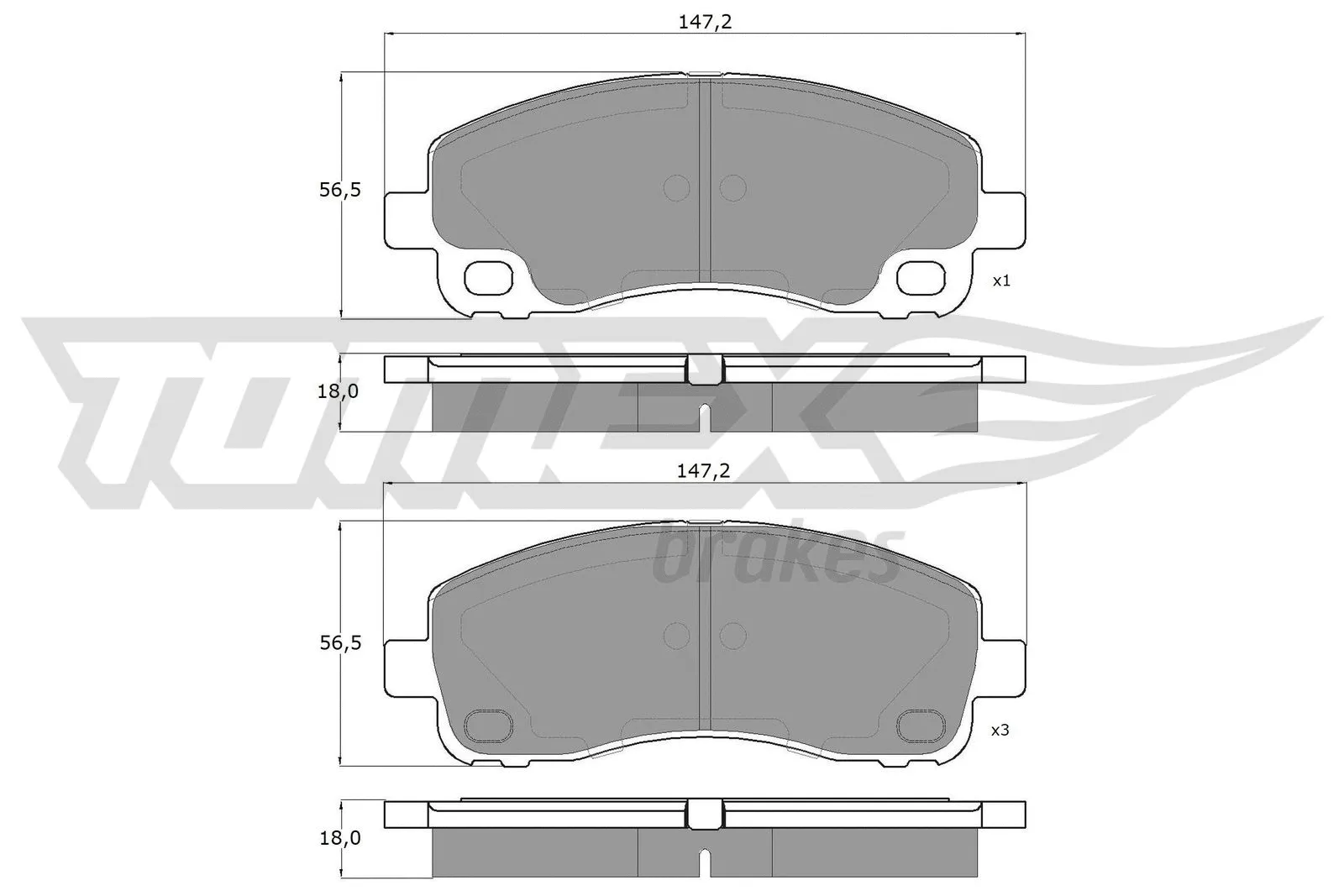 Brake Pad Set, disc brake (TX 18-42)