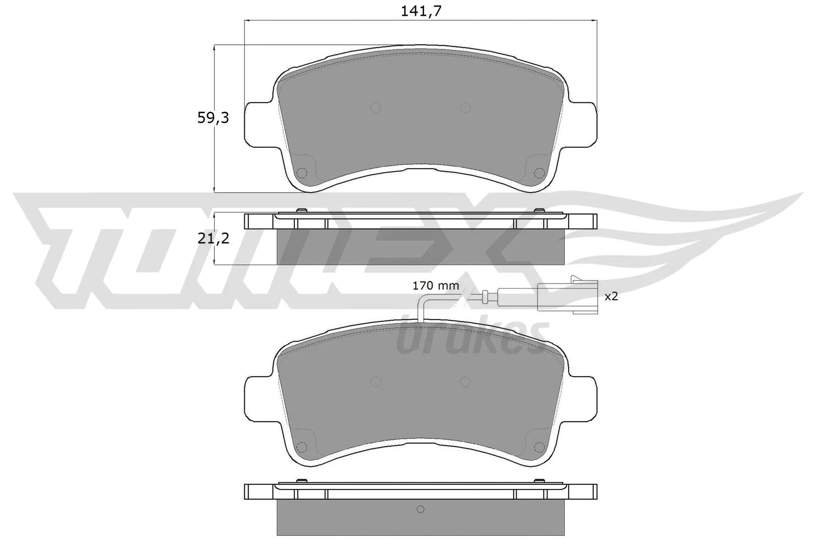 Brake Pad Set, disc brake (TX 18-11)
