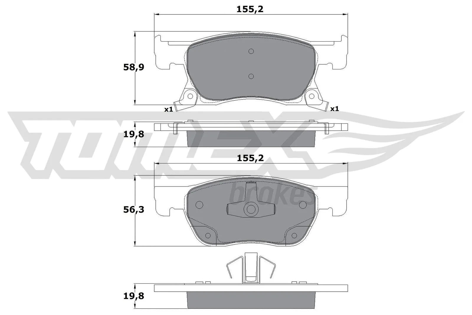 Brake Pad Set, disc brake (TX 17-86)