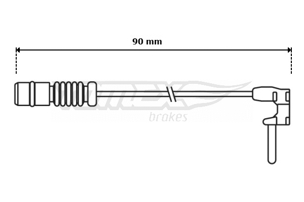 Warning Contact, brake pad wear (TX 30-65)