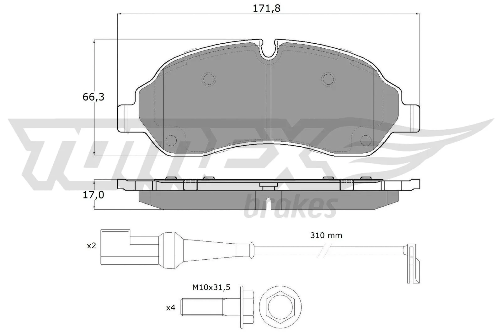 Brake Pad Set, disc brake (TX 18-04)