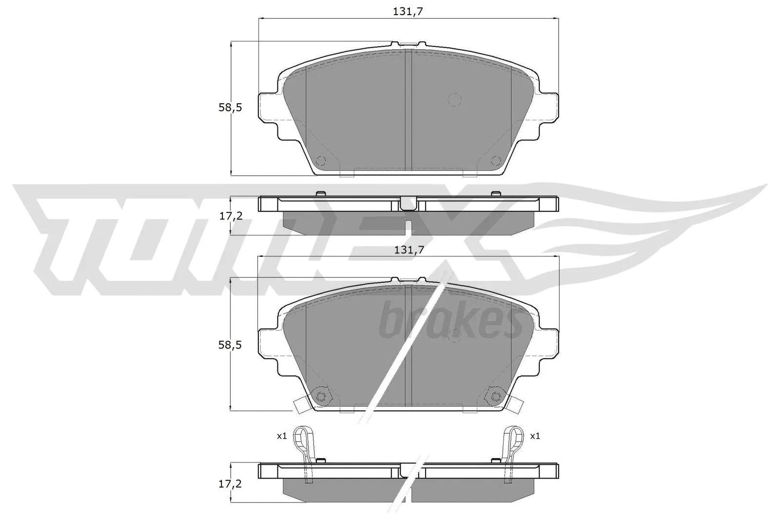 Brake Pad Set, disc brake (TX 12-63)