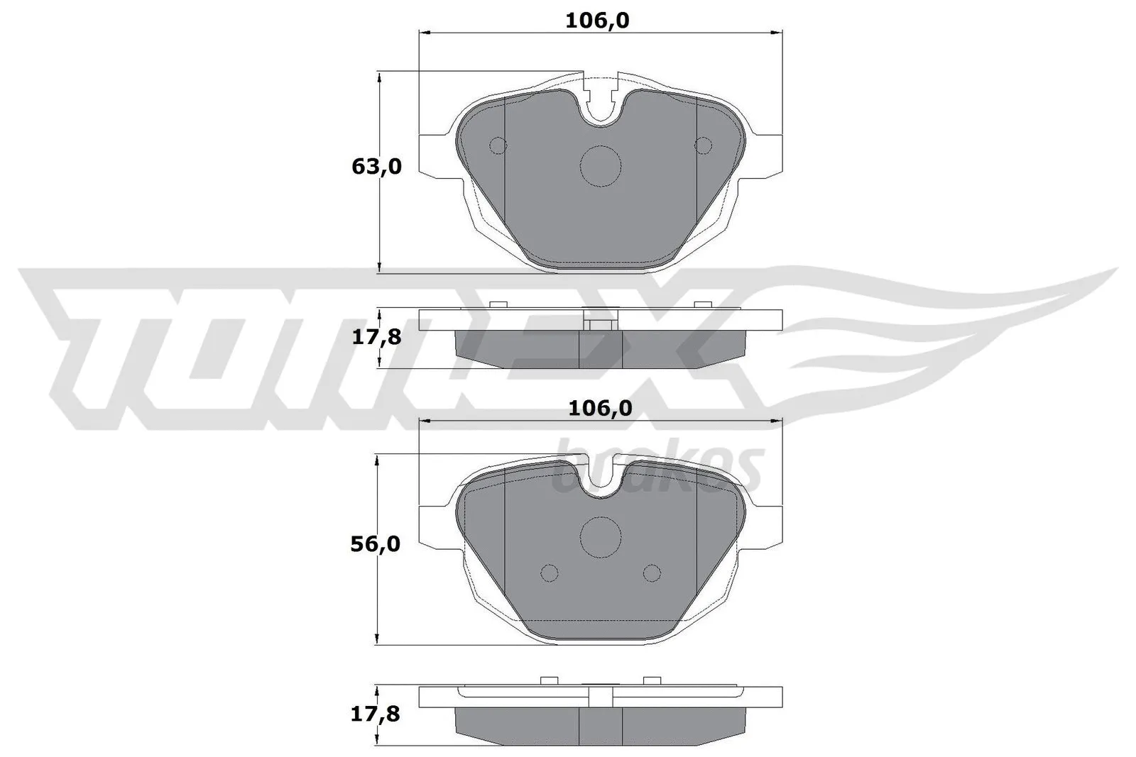 Brake Pad Set, disc brake (TX 17-34)