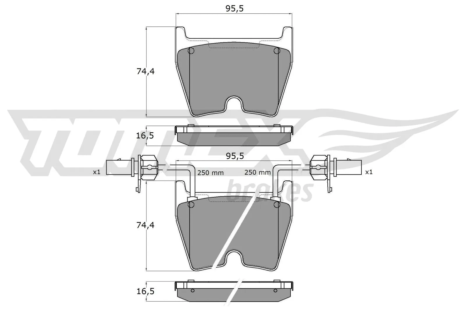 Brake Pad Set, disc brake (TX 17-99)