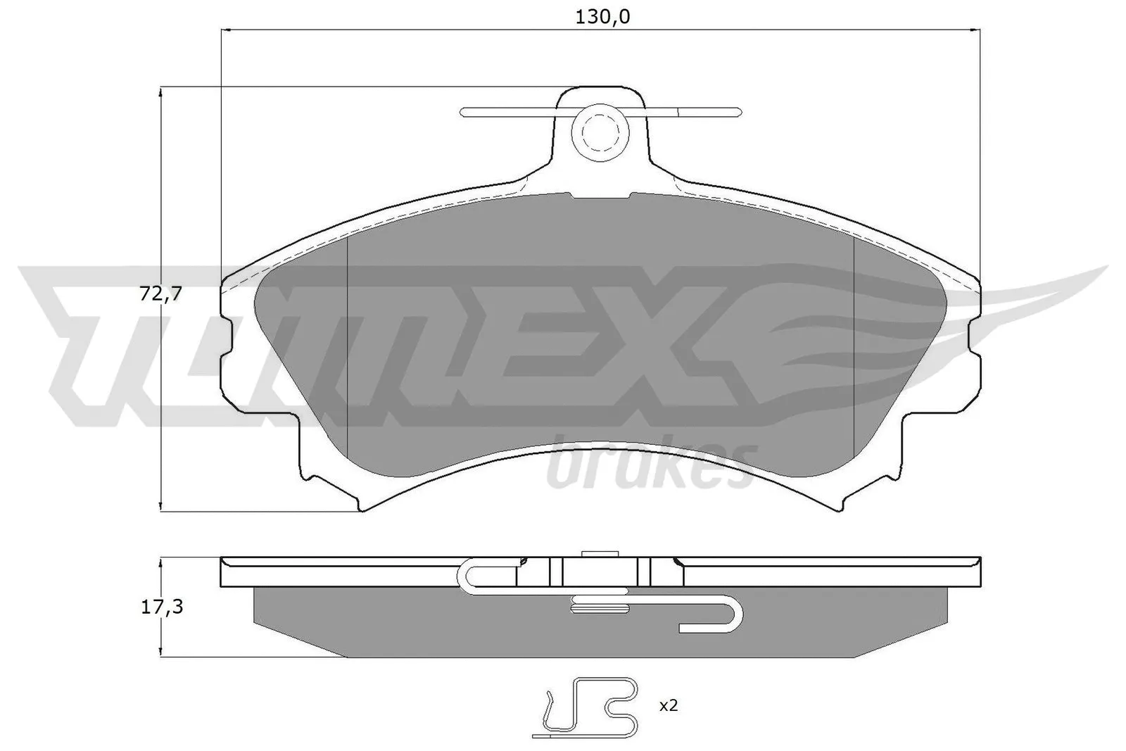Brake Pad Set, disc brake (TX 11-521)