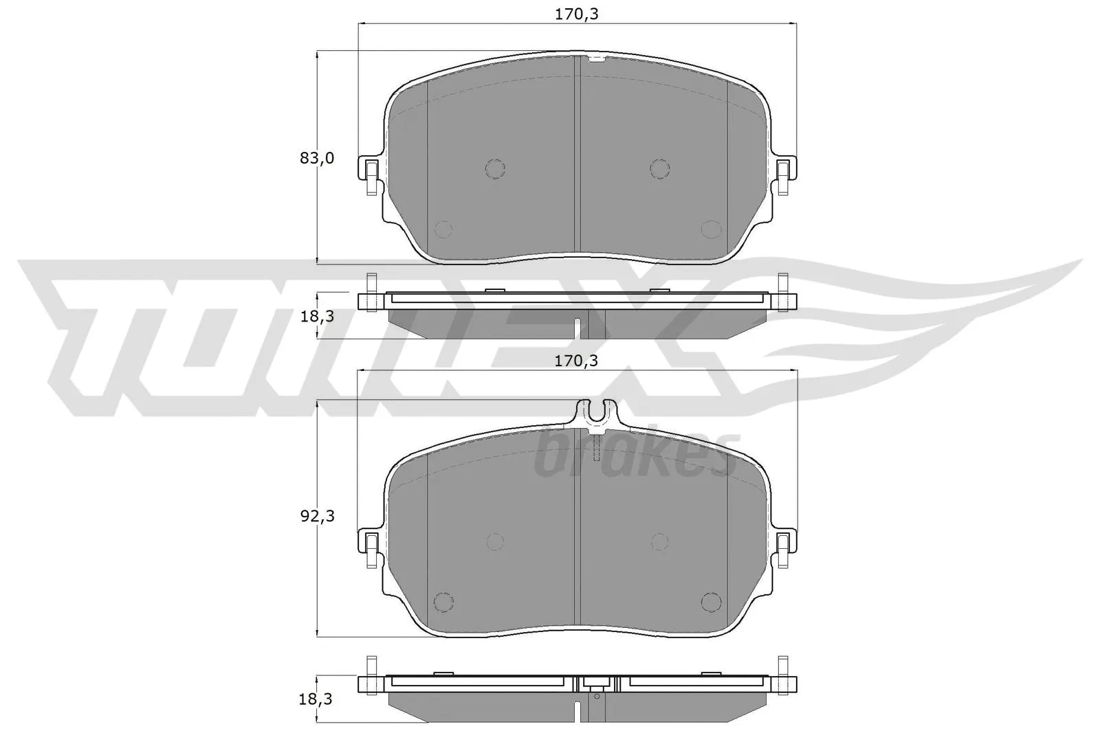 Brake Pad Set, disc brake (TX 19-78)