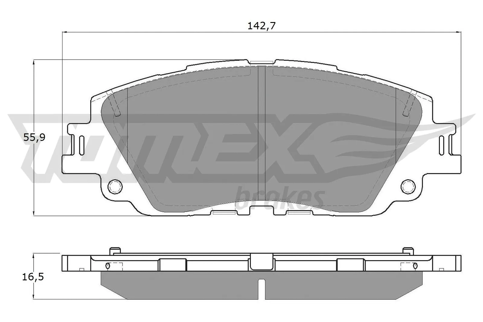 Brake Pad Set, disc brake (TX 19-64)
