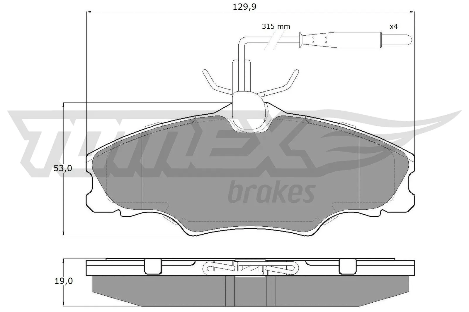 Brake Pad Set, disc brake (TX 12-31)
