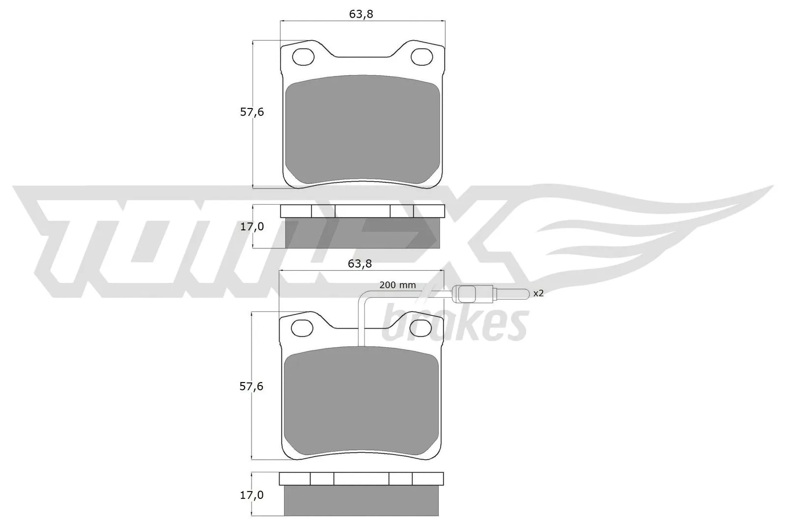 Brake Pad Set, disc brake (TX 11-95)