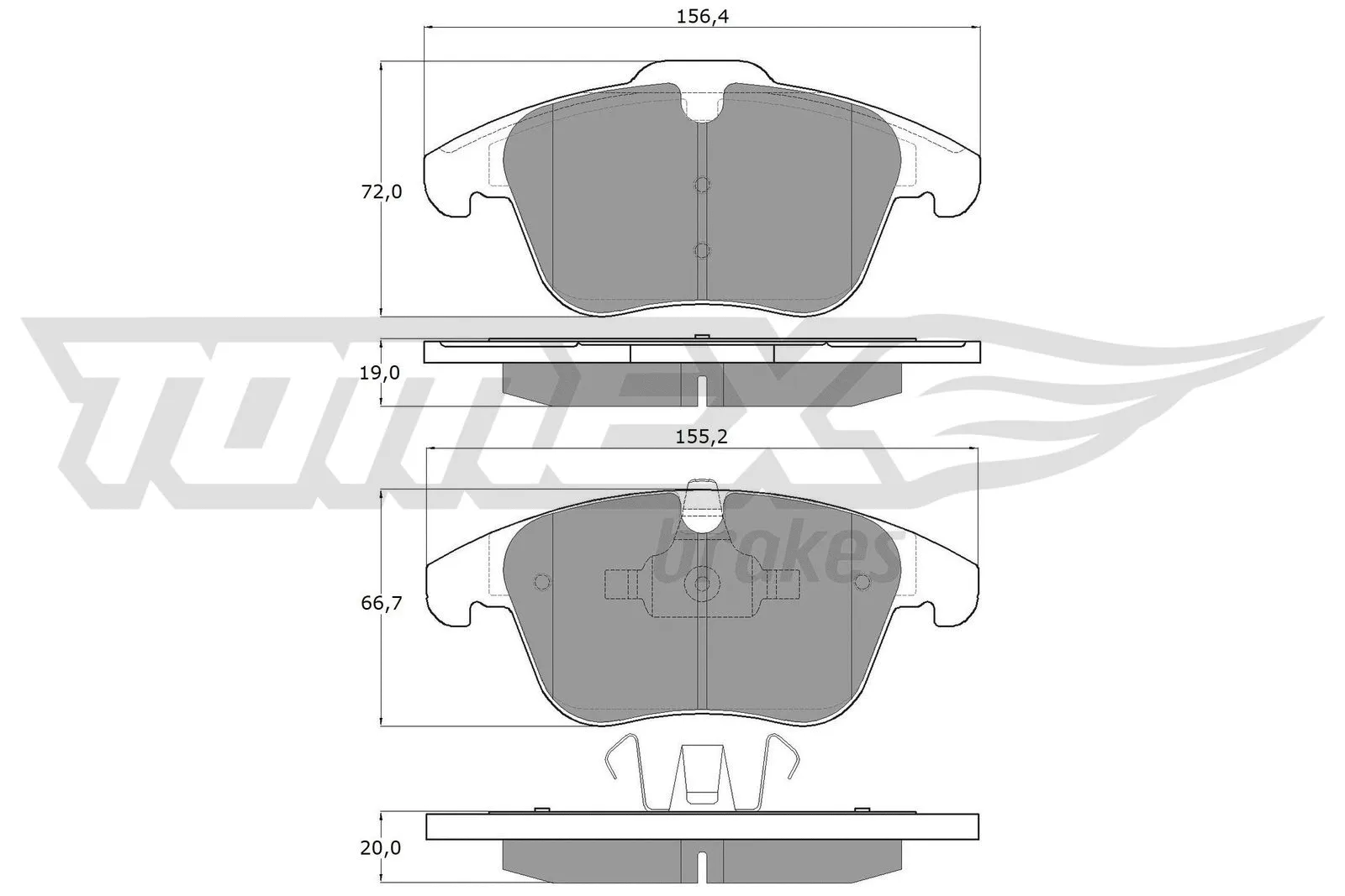 Brake Pad Set, disc brake (TX 14-47)