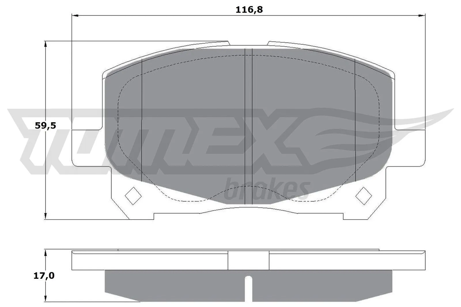 Brake Pad Set, disc brake (TX 16-11)