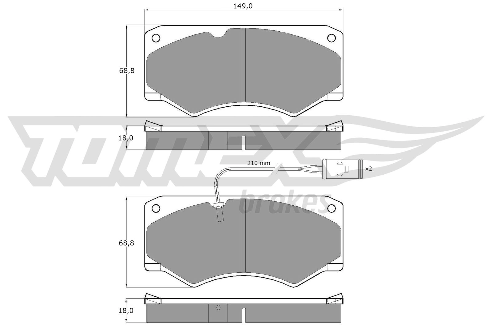 Brake Pad Set, disc brake (TX 12-36)