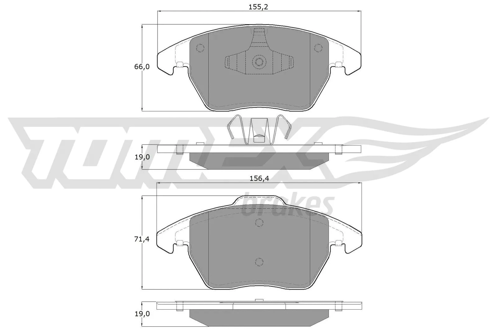 Brake Pad Set, disc brake (TX 14-38)