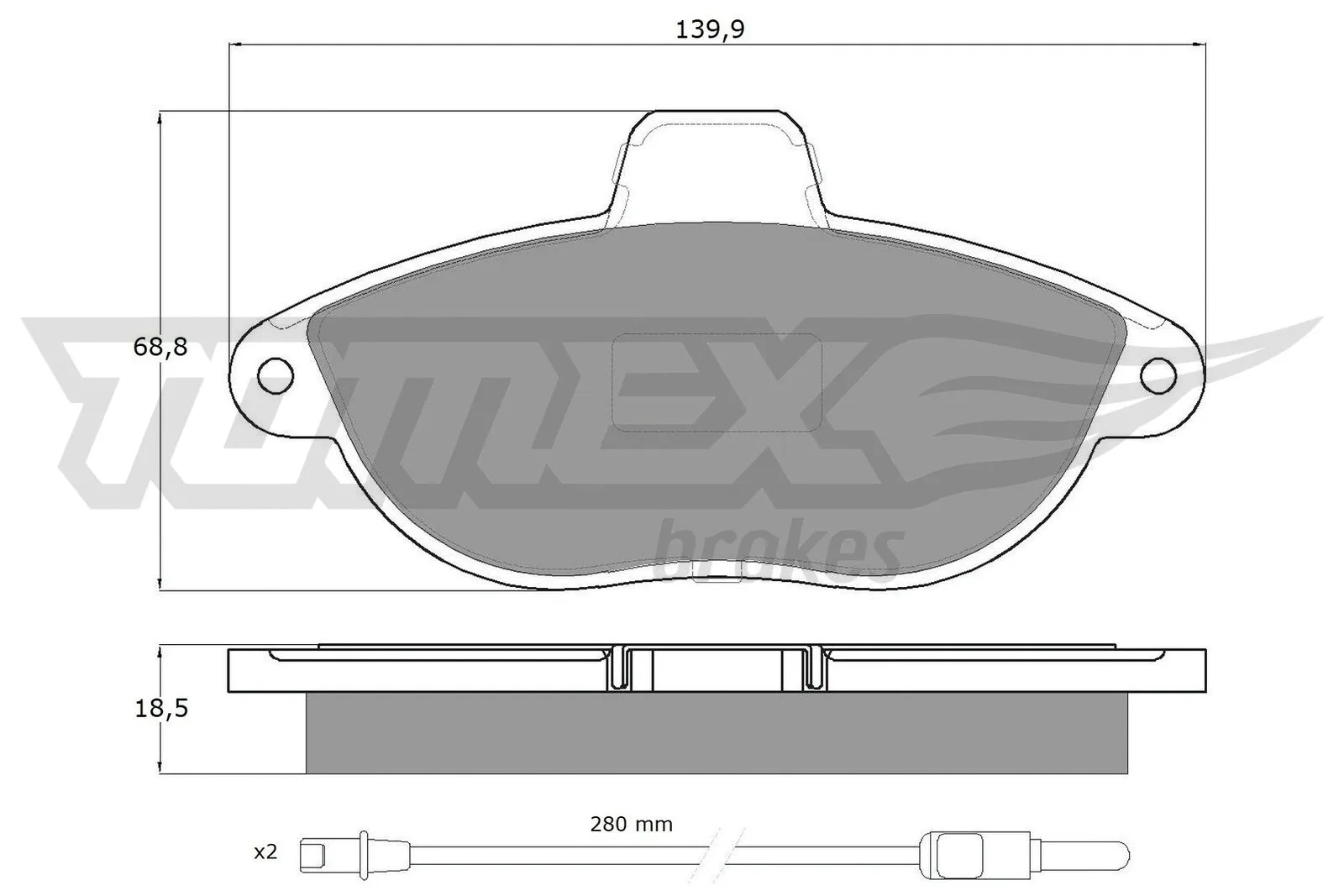 Brake Pad Set, disc brake (TX 13-35)