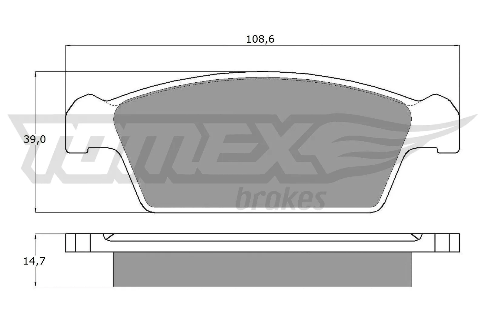 Brake Pad Set, disc brake (TX 10-75)