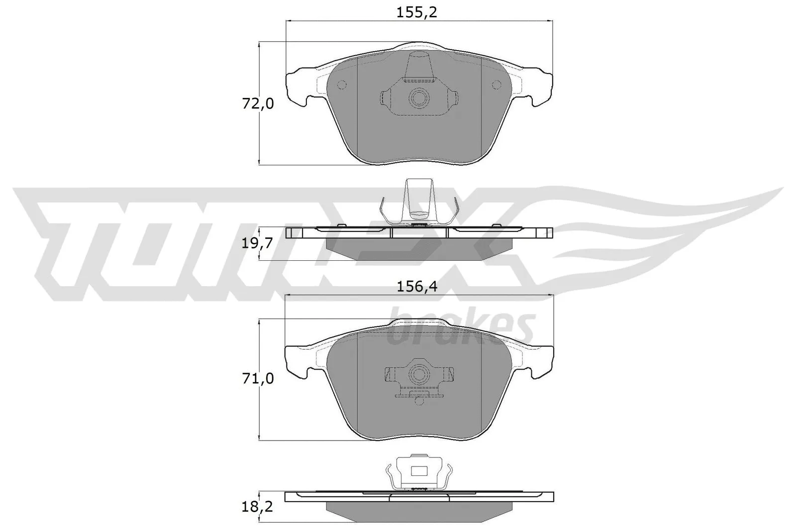 Brake Pad Set, disc brake (TX 17-74)