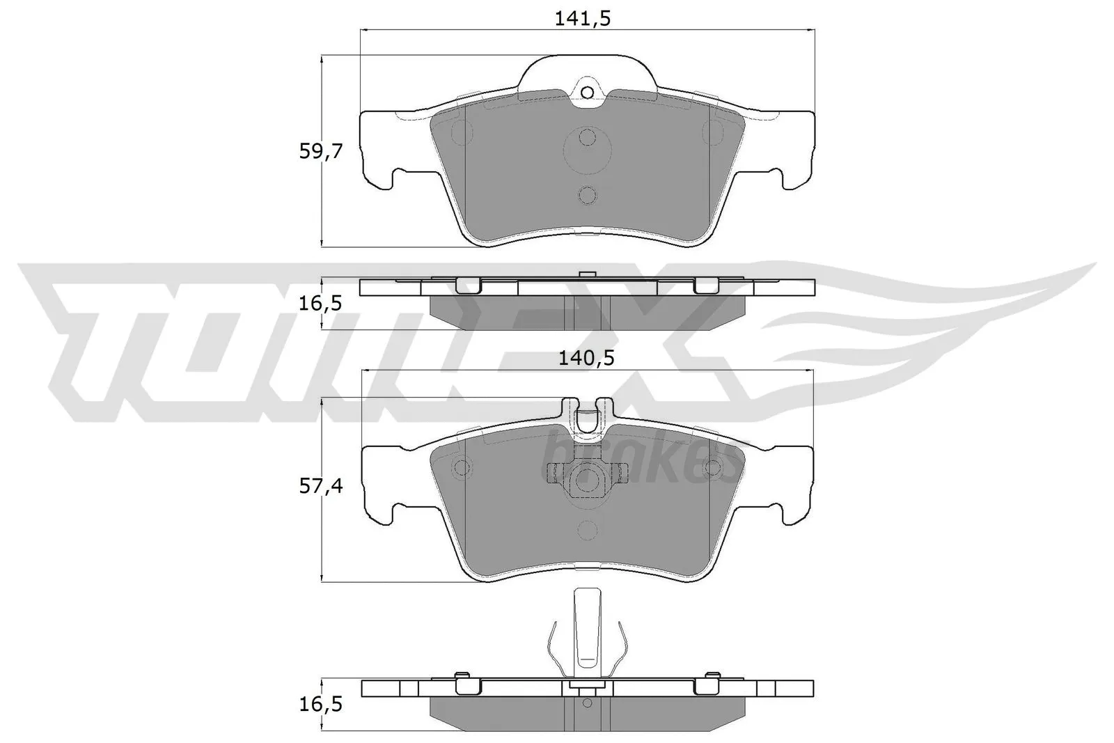 Brake Pad Set, disc brake (TX 14-30)