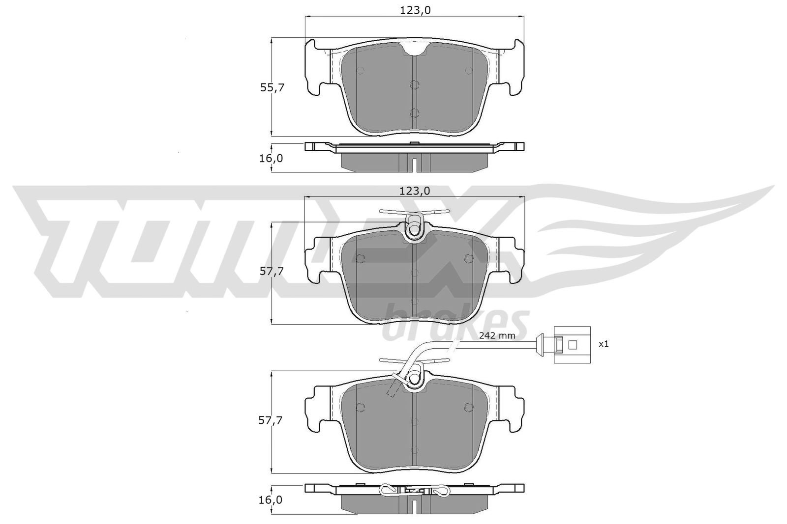 Brake Pad Set, disc brake (TX 60-101)