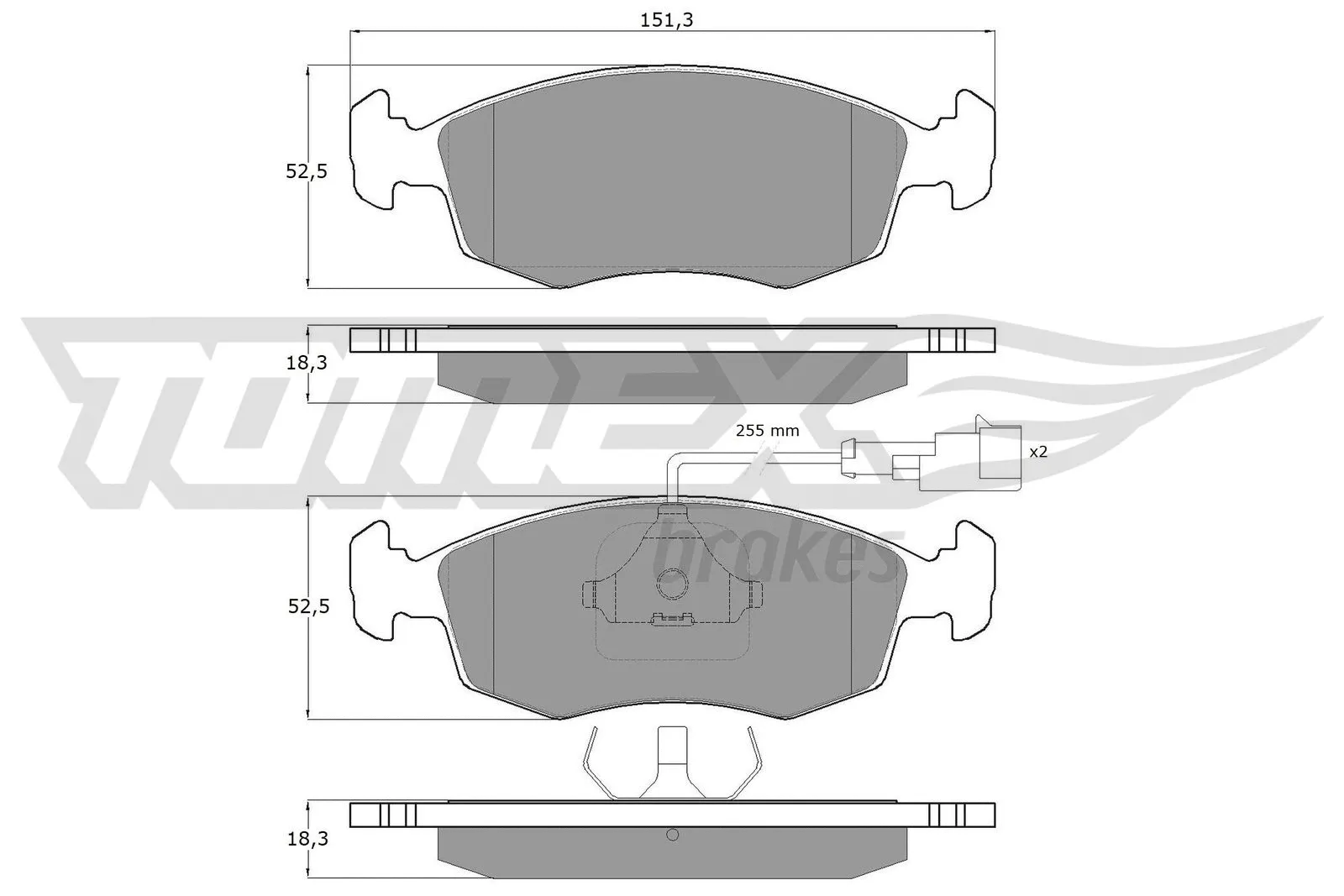 Brake Pad Set, disc brake (TX 11-86)