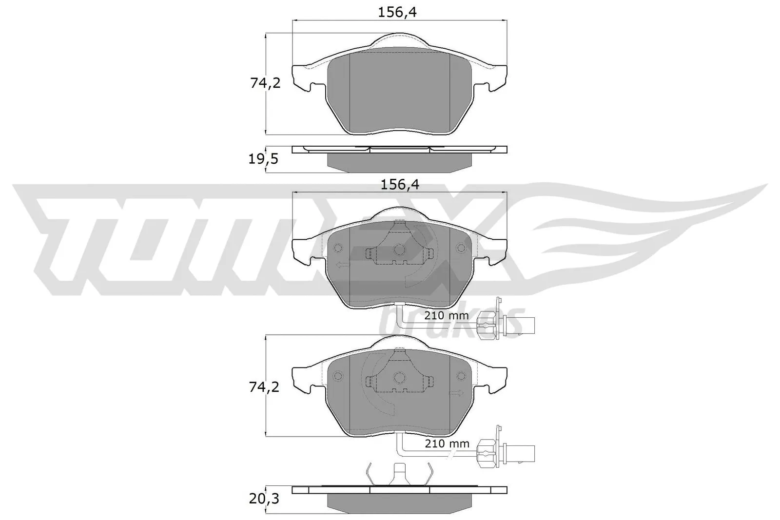 Brake Pad Set, disc brake (TX 12-13)