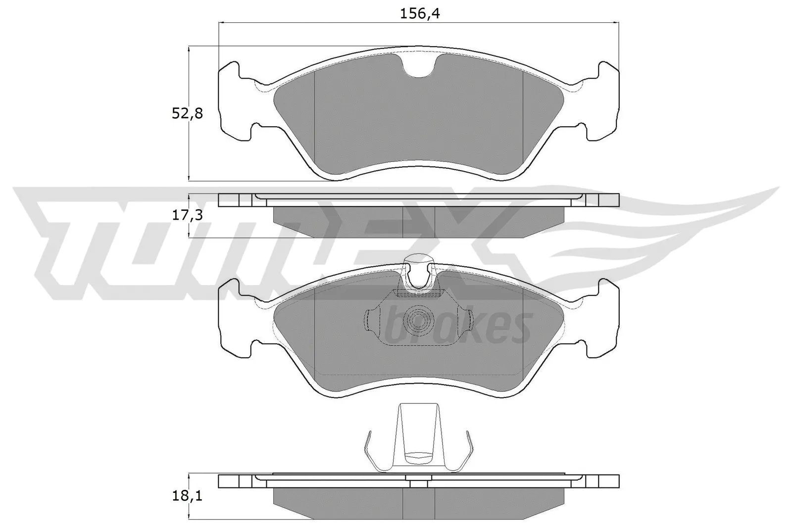 Brake Pad Set, disc brake (TX 12-98)
