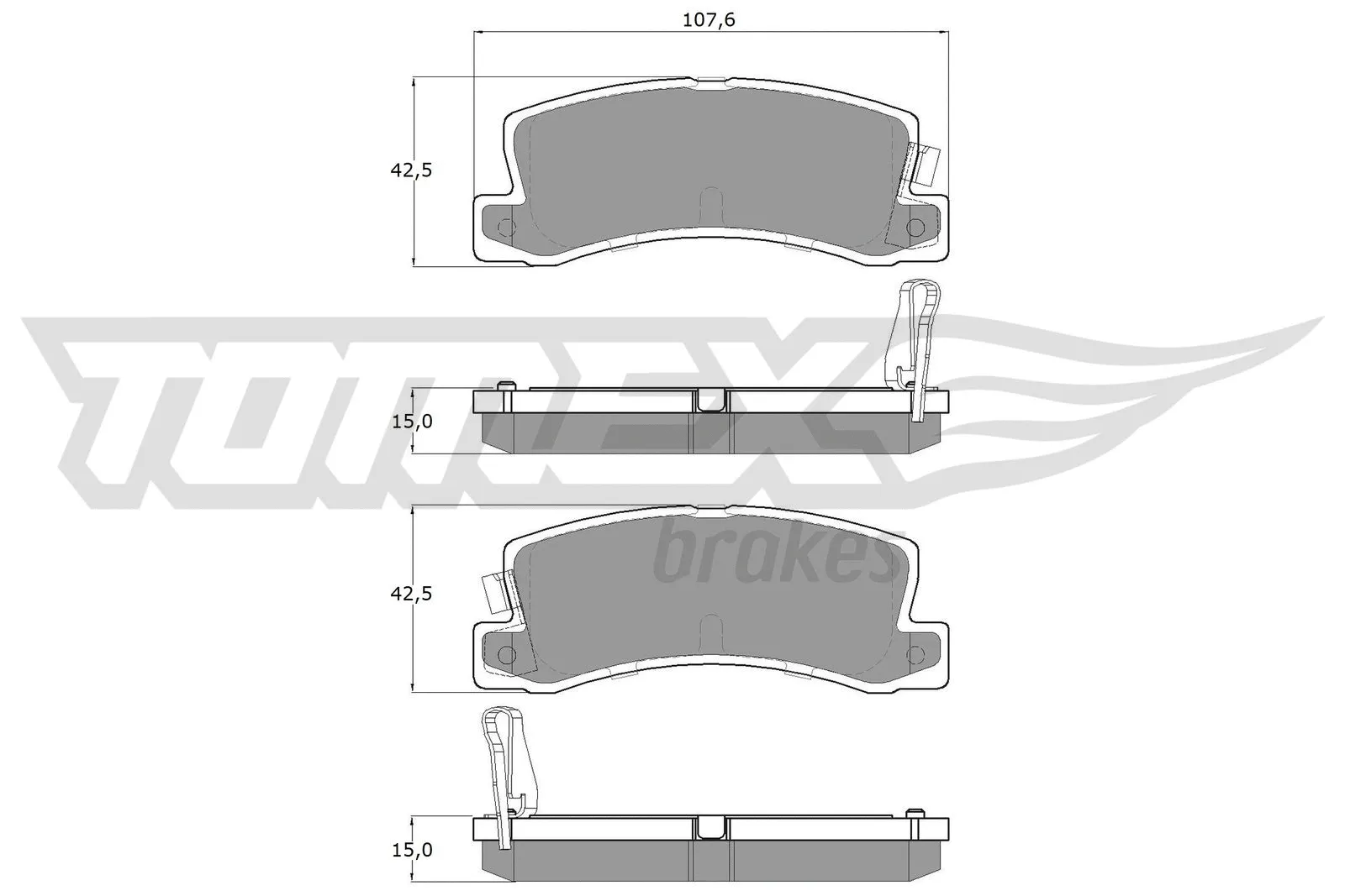 Brake Pad Set, disc brake (TX 13-66)