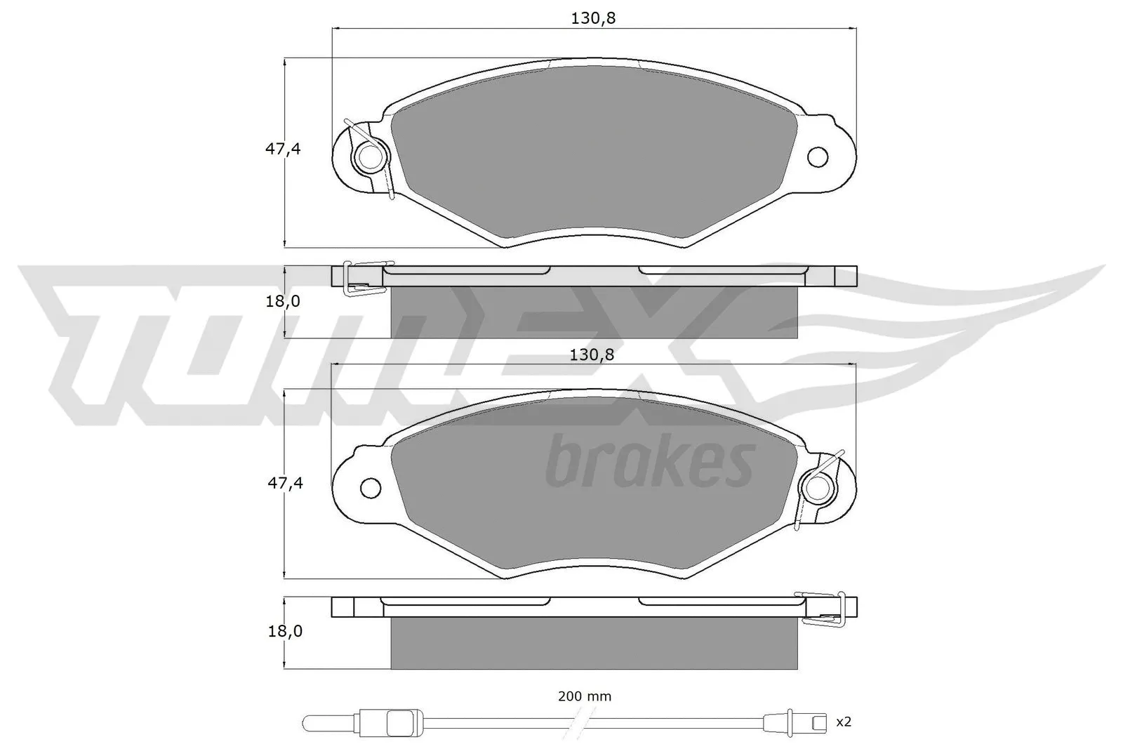 Brake Pad Set, disc brake (TX 11-751)