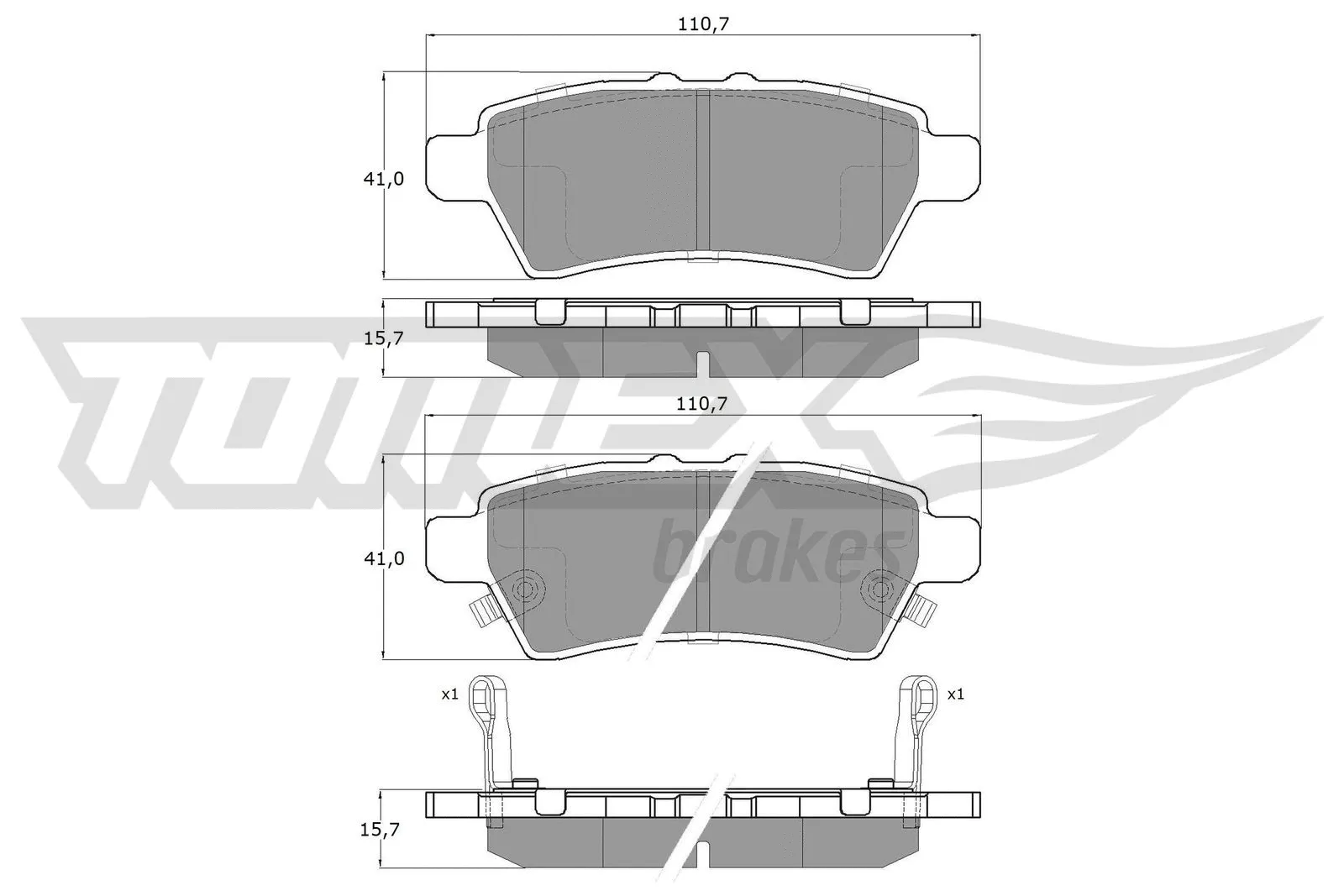 Brake Pad Set, disc brake (TX 19-57)