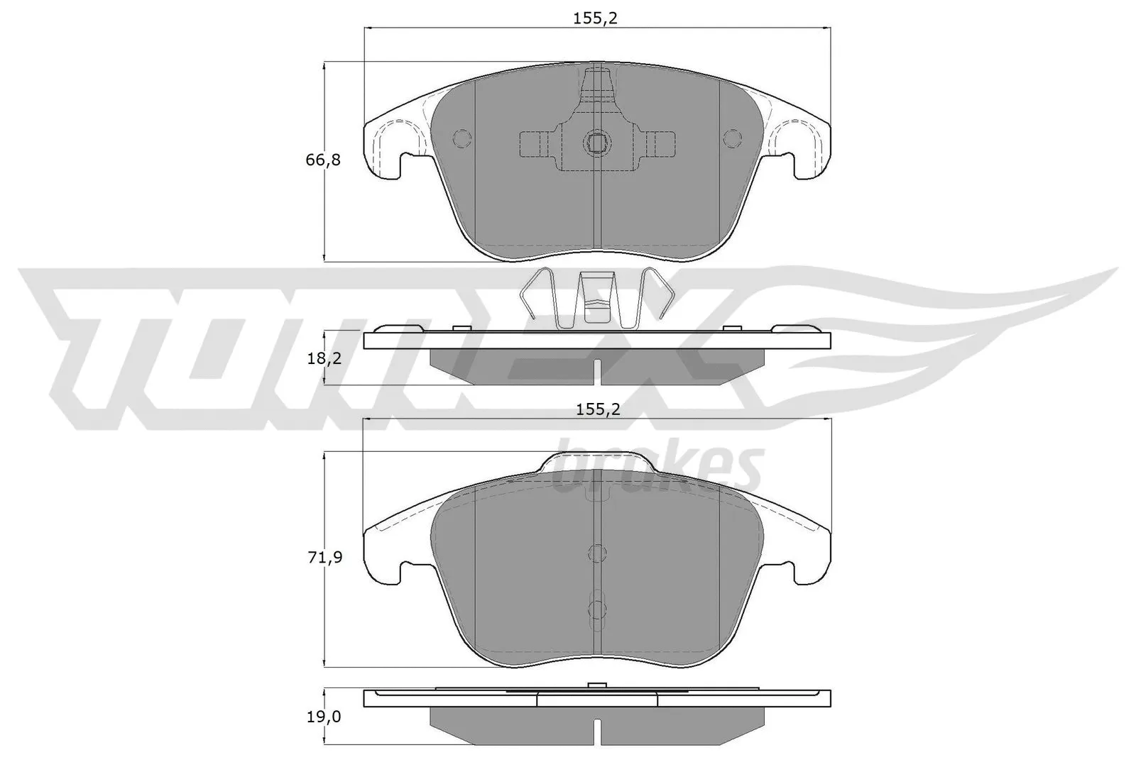 Brake Pad Set, disc brake (TX 15-93)