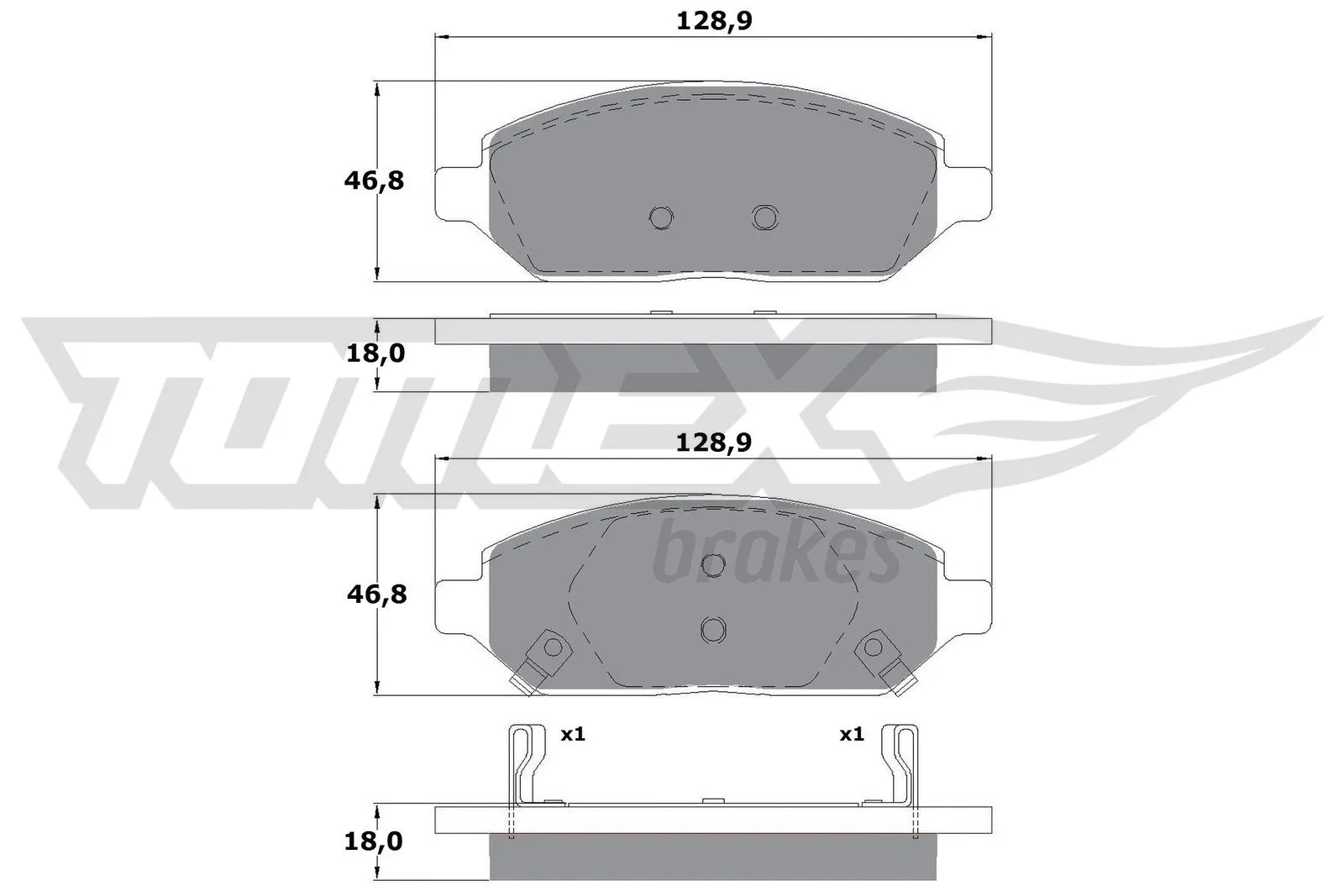 Brake Pad Set, disc brake (TX 17-90)