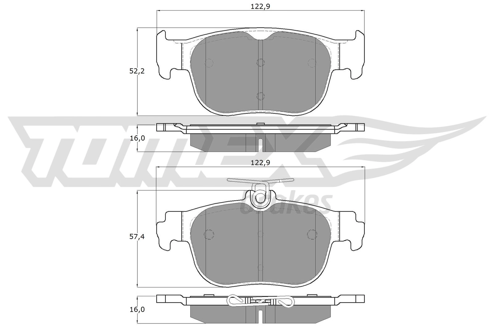 Brake Pad Set, disc brake (TX 60-11)