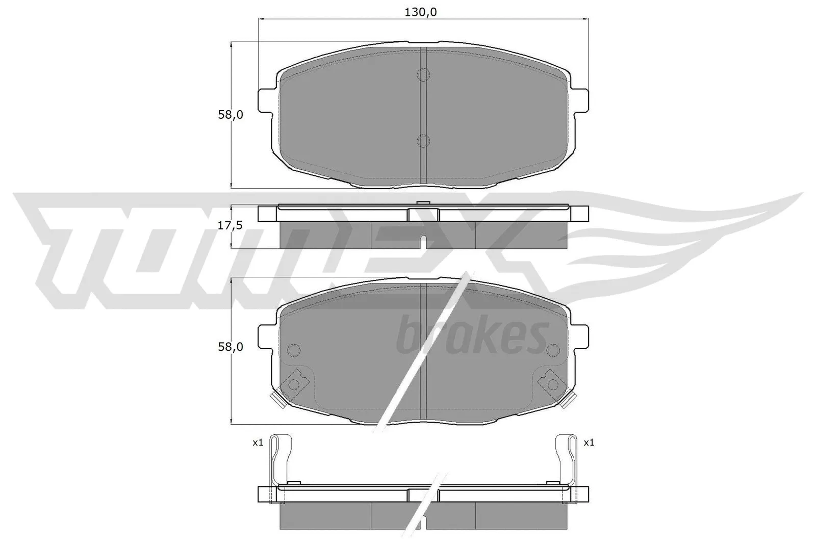 Brake Pad Set, disc brake (TX 14-99)