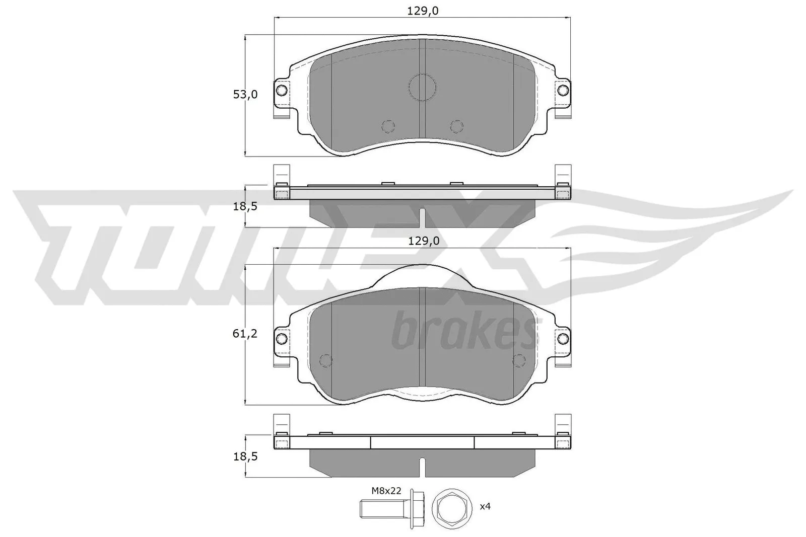 Brake Pad Set, disc brake (TX 16-79)