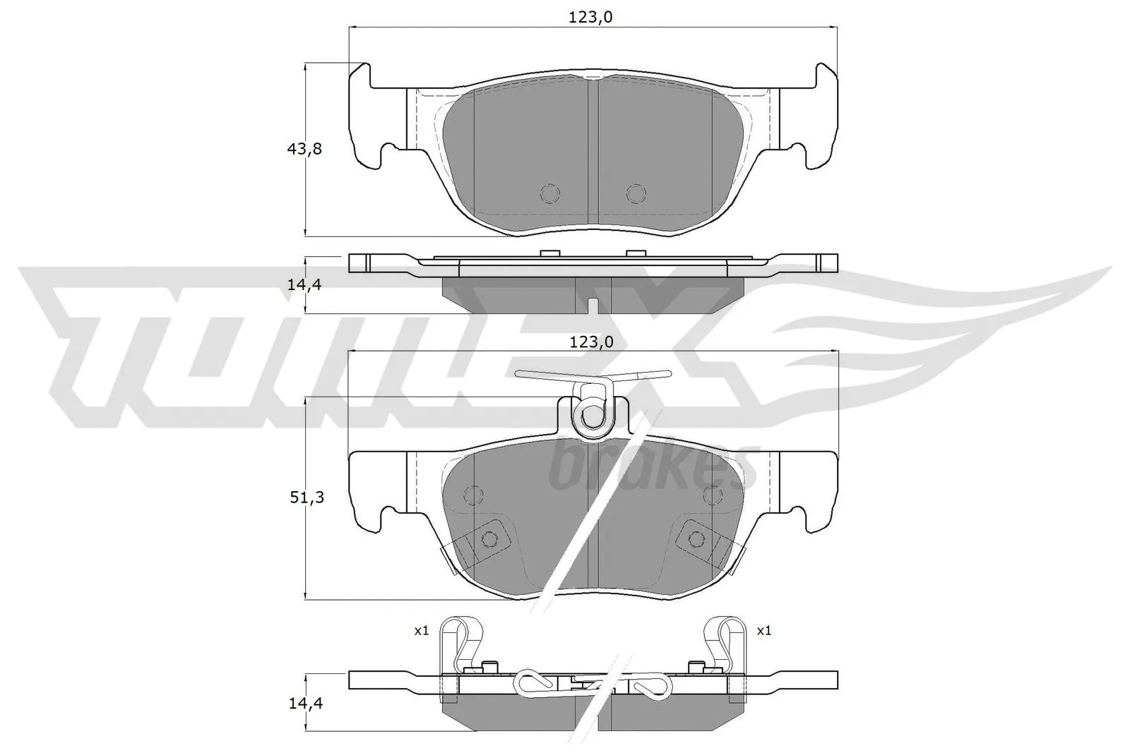 Brake Pad Set, disc brake (TX 19-89)