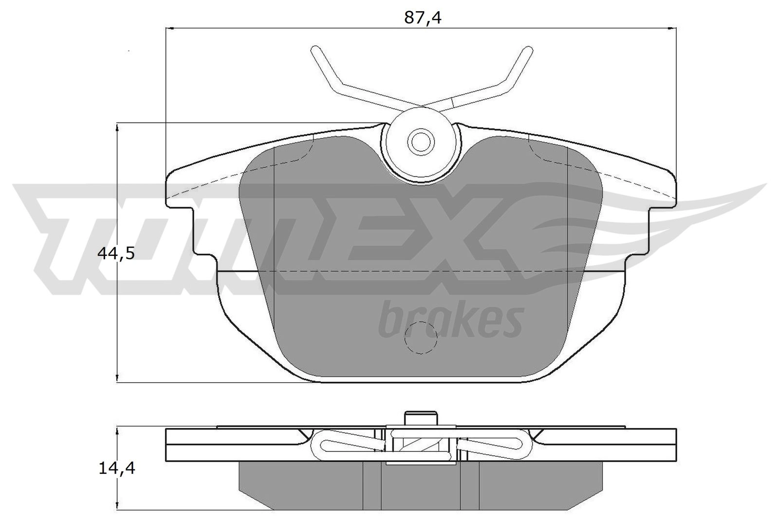 Brake Pad Set, disc brake (TX 12-43)