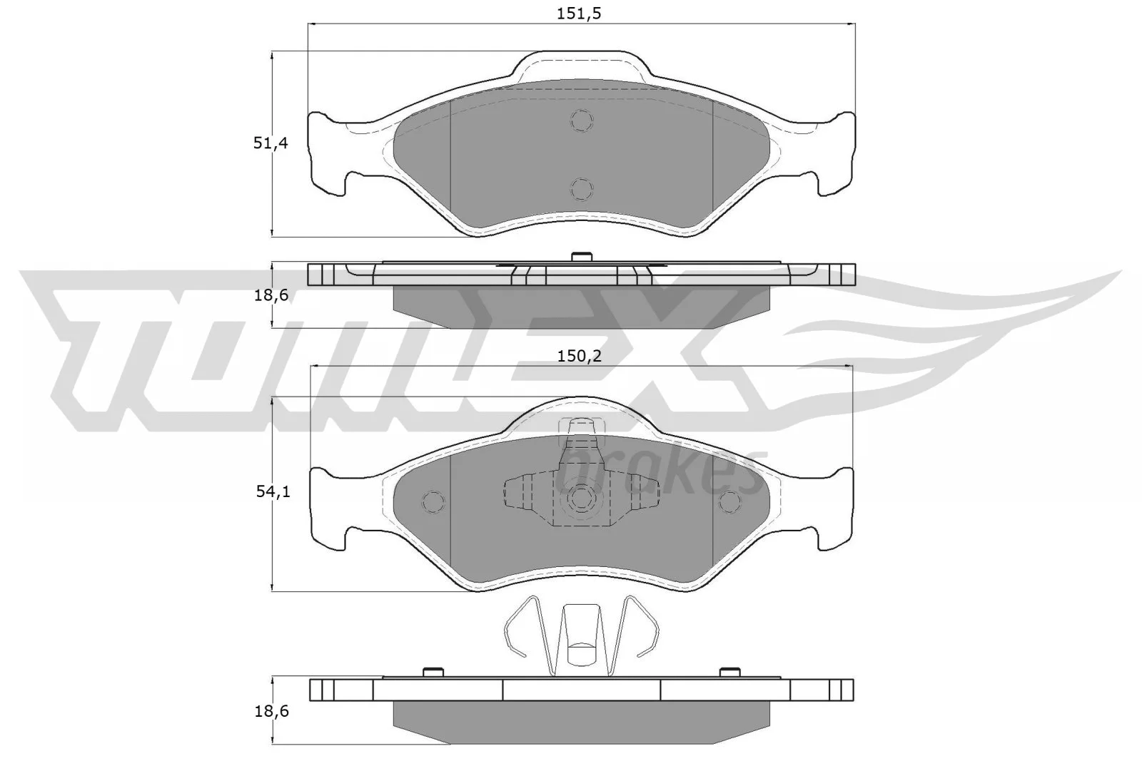Brake Pad Set, disc brake (TX 12-53)