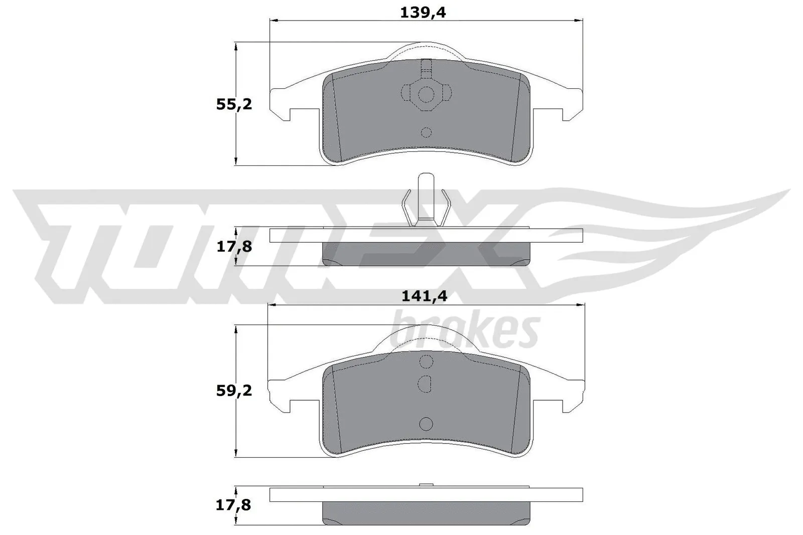 Brake Pad Set, disc brake (TX 14-90)
